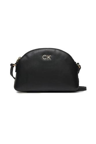 CK Jeans γυναικεία τσάντα crossbody μονόχρωμη με μεταλλικό λογότυπο - K60K611444 Μαύρο